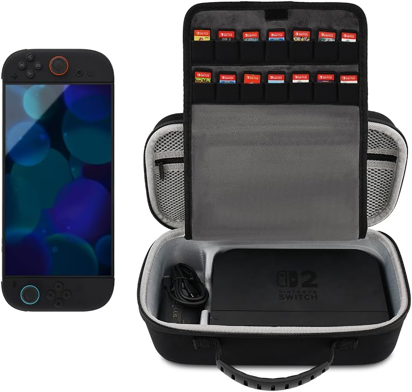 TMG carrying case for Nintendo Switch 2 protective hard shell front view