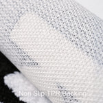 Underneath view of the durable non-slip TPR backing material
