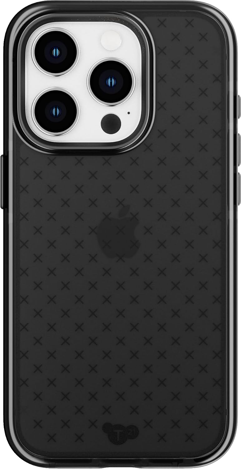 Tech21 Evo Check Case Apple iPhone 15 Pro front view impact protection