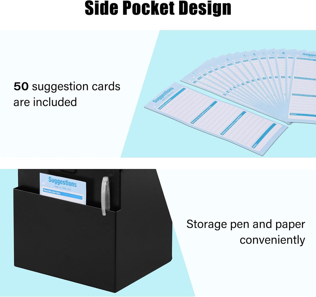Xydled voting box with included suggestion cards
