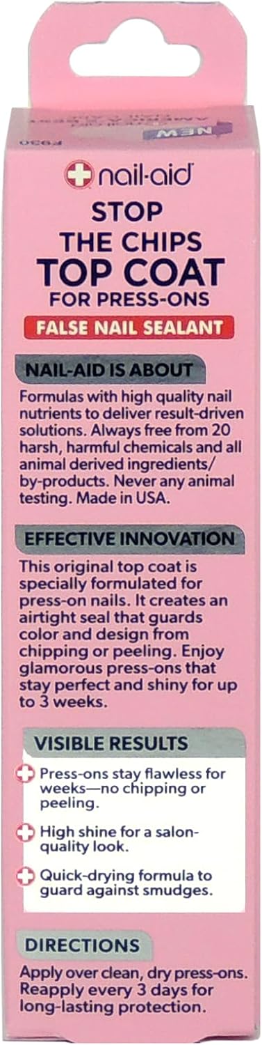 Nail-Aid anti-chip nail sealant packaging and brush detail