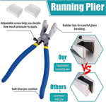 Complete glass cutting kit laid out with protective sleeves and sandpaper