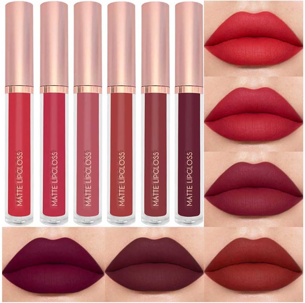 ORiTi BestLand 6-Piece Deep Red Liquid Lipstick Set front packaging view
