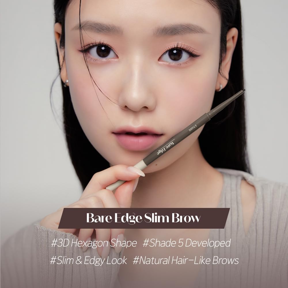ETUDE Bare Edge Slim 3D Hexagon Eyebrow Pencil in Grey Brown