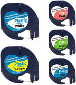 5-Pack Compatible with Dymo Letratag Refills 91200 91330 10697 S0721510 Label Maker Tape White Paper 12mm x 4m 1/2" x 13', Work with Dymo Letra Tag LT-100H LT-100T Plus 200B QX50 XR XM 2000 - Image 12