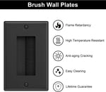 Single gang brush wall plate installed on drywall