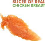 Close up of Mon2sun chicken jerky texture