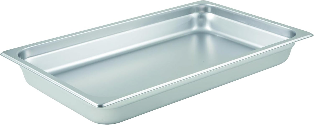 Winco commercial catering pan top rim view