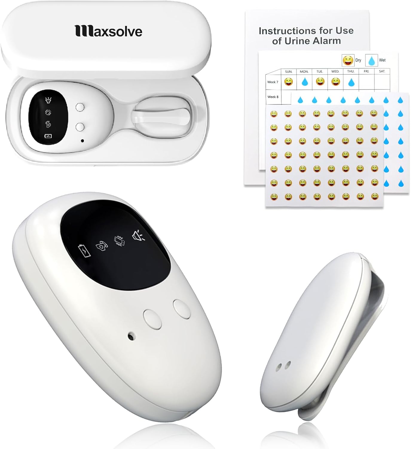 New Wireless Bed Wetting Alarm for Boys and Girls, USB-C Rechargeable Bedwetting Alarm with 3 Working Modes, Bed Wetting Solutions for Kids, Elderly, Night Time Potty Training for Kid - Image 1