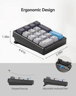 Kisnt KN17 USB-C mechanical numpad complete package layout