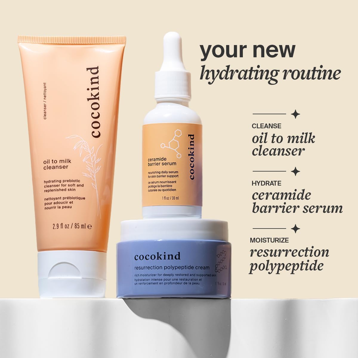 USA imported Cocokind hydrating daily essentials bundle packaging