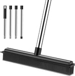 Nacena Rubber Broom 2 in 1 pet hair removal tool front view