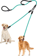 PetBonus Rope Double Dog Leash, No Tangle Dual Leash, Reflective Walking Training Lead with Two Comfortable Padded Handles, Lead Coupler for Medium Large Dogs (55-200 lbs, Black) - Image 14