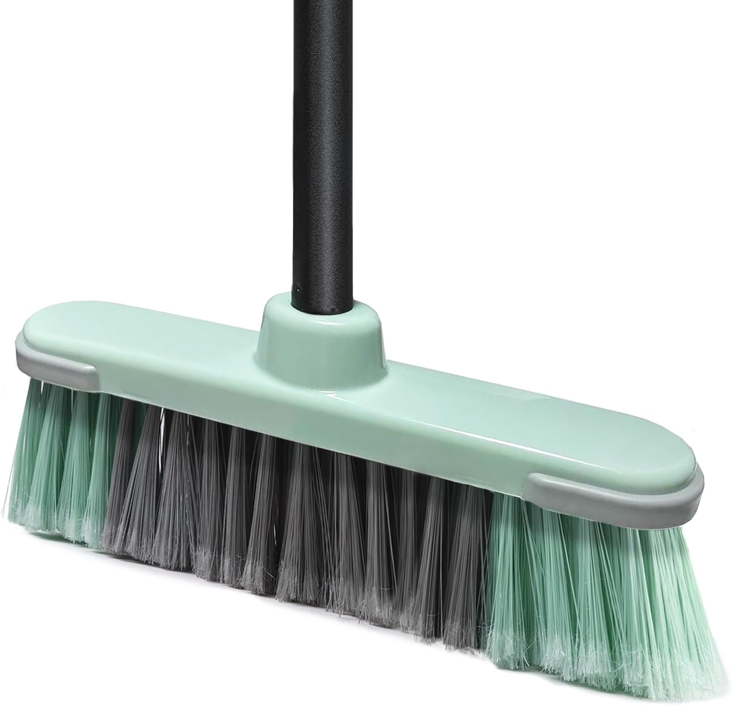 Zthluyc Indoor Soft Bristle Broom front view for hardwood floor cleaning.