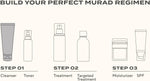 Murad skincare pore clearing face wash bottle on clean background