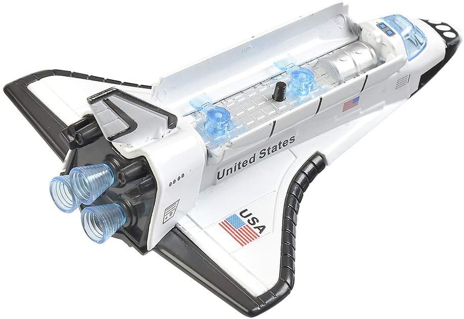 Playmaker Toys NASA space shuttle side profile showing 1:400 scale details