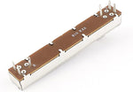 Aexit slide potentiometer front view showing 60mm travel dual track linear variable resistor