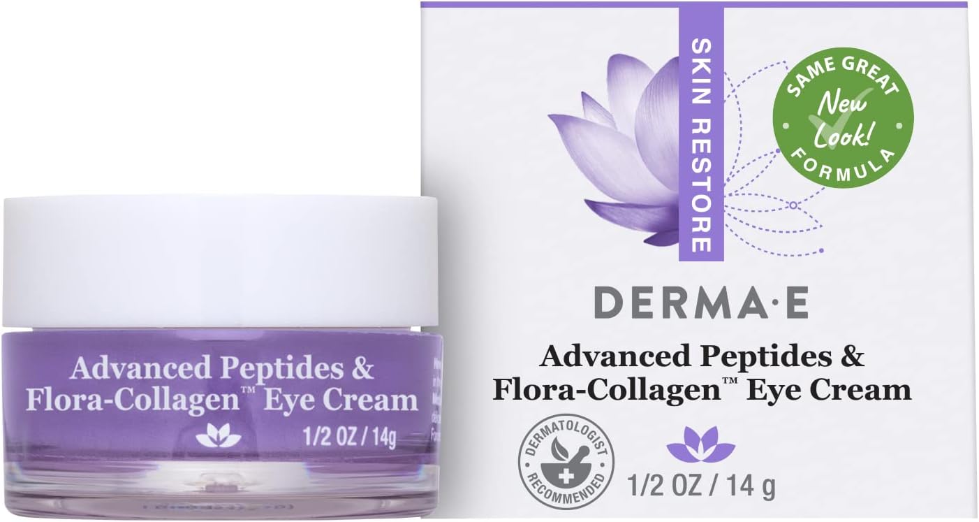 Derma E peptide eye creme front view bottle
