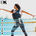 Back view of the Baby K'tan wrap displaying the ergonomic cross-loop support band