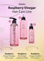Rear view of APieu Raspberry Vinegar Hair Shampoo showing ingredients