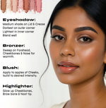 Close up of Milani all in one makeup palette for light to medium skin tones