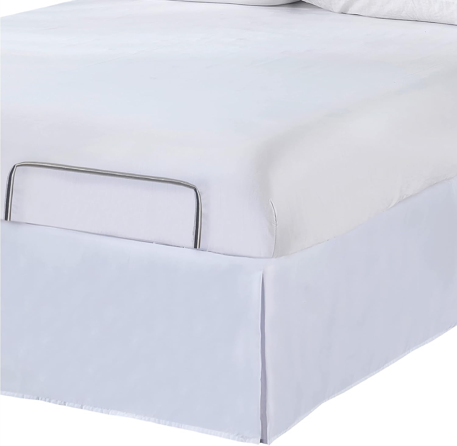 Bed Maker's Never Lift bed skirt king size white front view