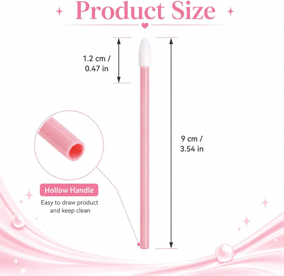 G2Plus lip brush wands showing soft flocked tips