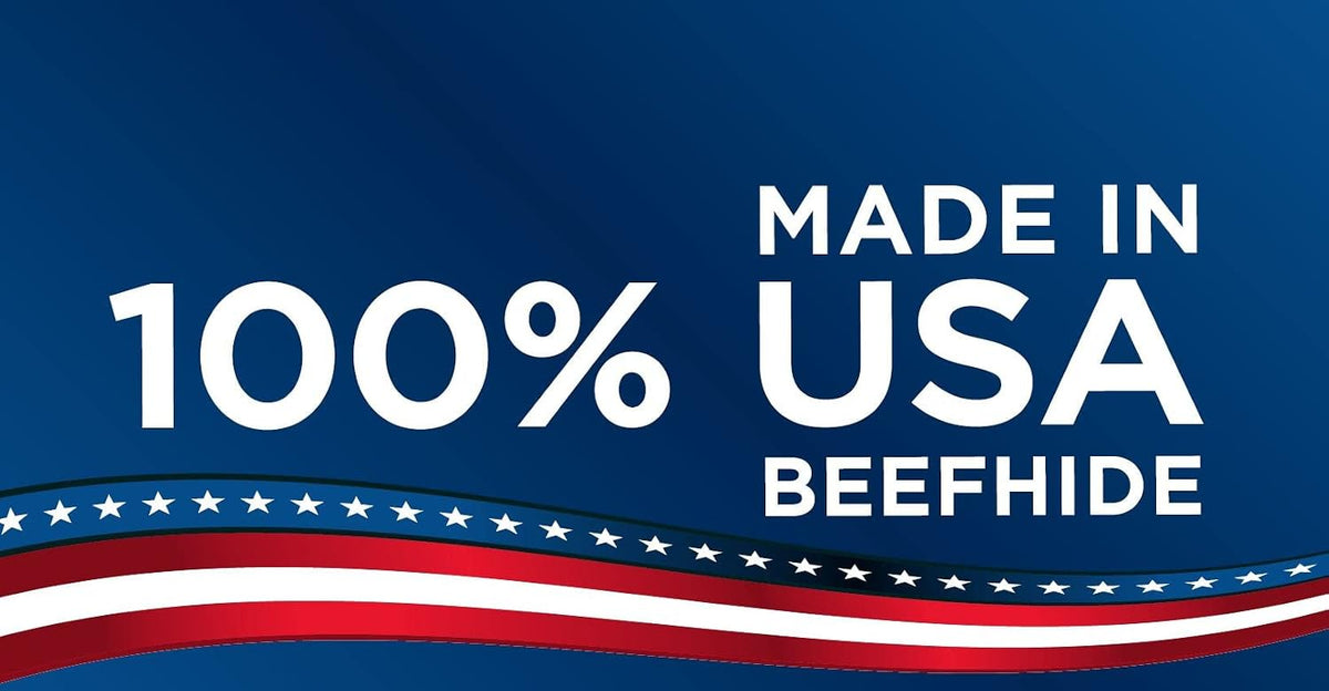 Thick premium American beefhide hand-knotted chew bone for aggressive chewers