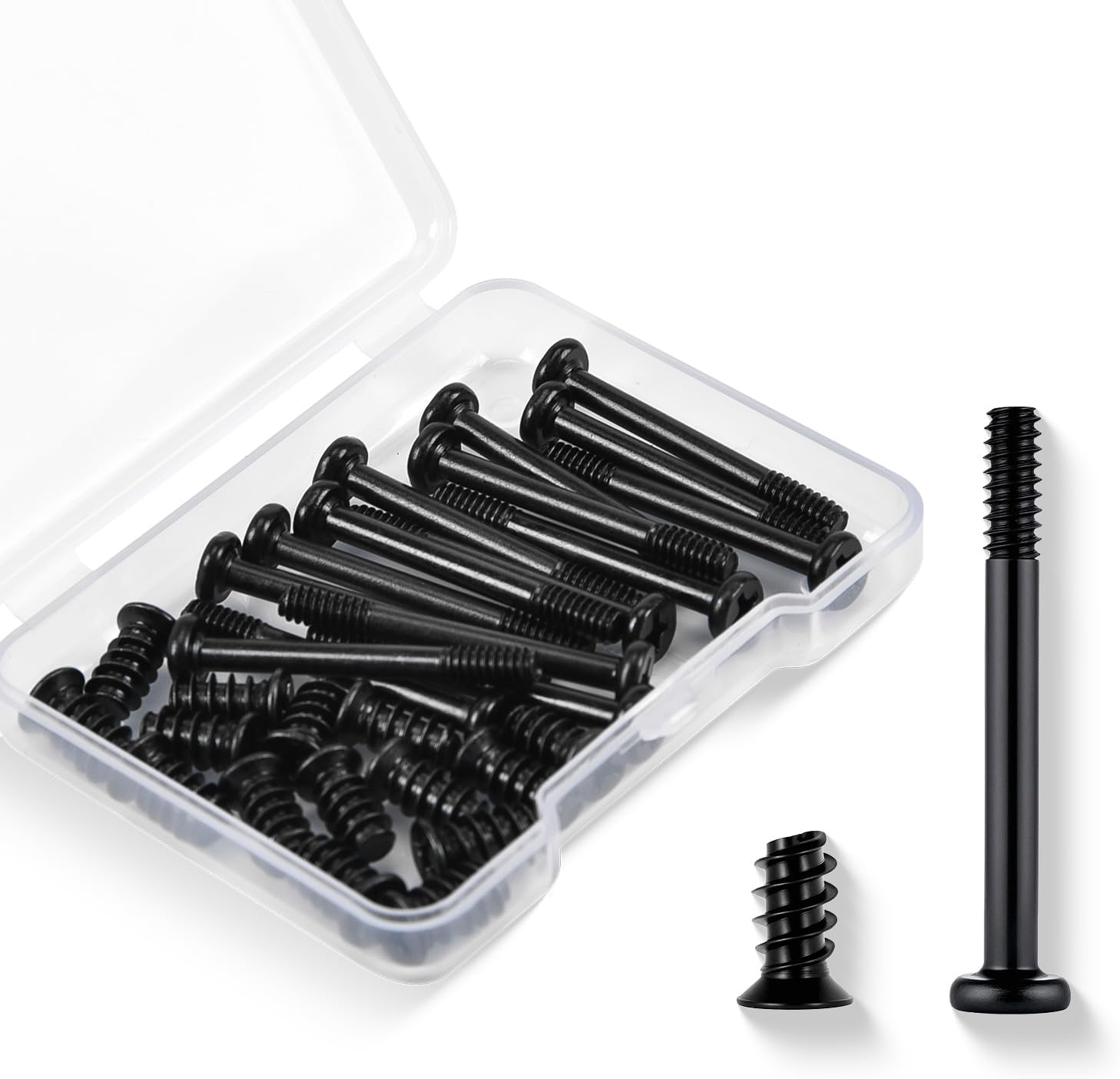 KBRPARTS computer PC fan screws kit front view of long and short cooling hardware pieces.