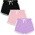 BOOPH 3 Pack Girls Athletic Shorts Kids Teens Running Soccer Dolphin Short - Image 9