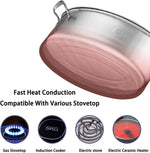Eglaf 8Qt Stainless Steel Fish Steamer - Multi-Use Oval Cookware with Rack, Ceramic Pan, Chuck - Stockpot for Steaming Fish, Boiling Soup - Image 4