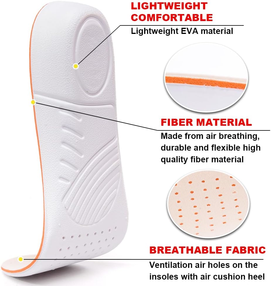 Xinifoot height increase insole bottom view with trim lines