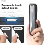 Elago phone case close-up highlighting raised camera bezel protection