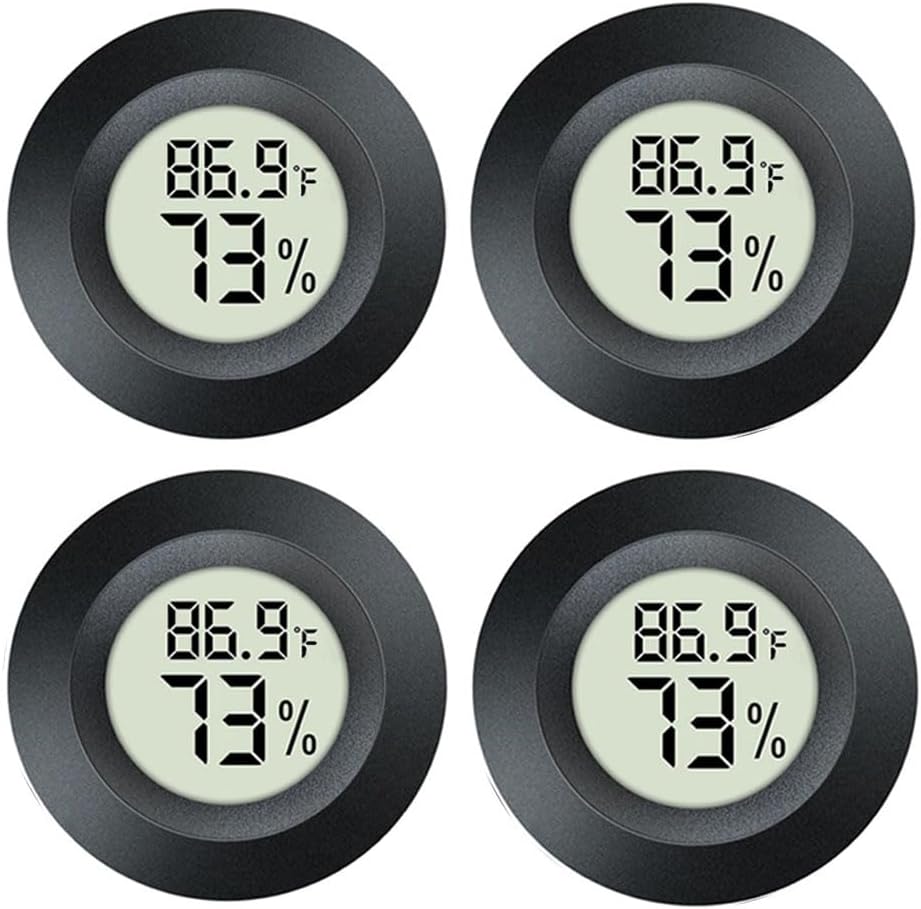 JEDEW 2 Pack Hygrometer Thermometer Digital Humidity Meter Indoor/Outdoor Humidity Monitor Reptile Thermo-Hygrometer for Greenhouse Humidors Terrarium Jars, Fahrenheit () /Celsius() (2) - Image 9