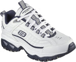 Skechers Men's Energy After Burn white and navy sneaker back heel counter