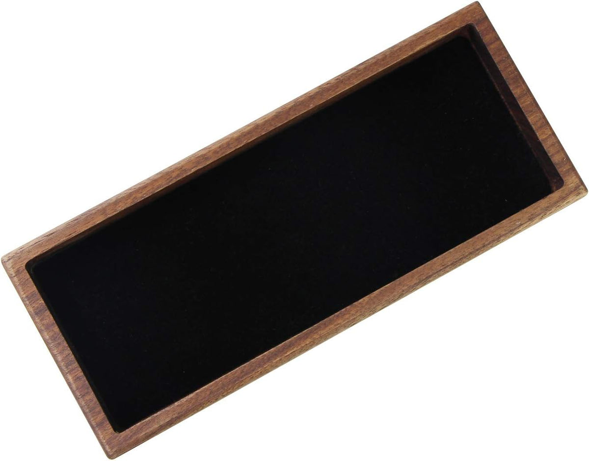 Aufodara walnut desk storage box top angle view