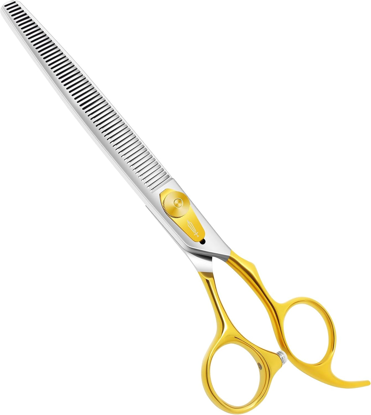 Precision curved blade scissors for shaping large dog breeds face and paws.