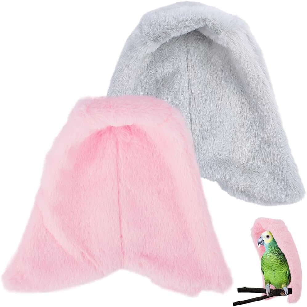 Creatcabin hanging bird blanket 2 piece pink and grey set