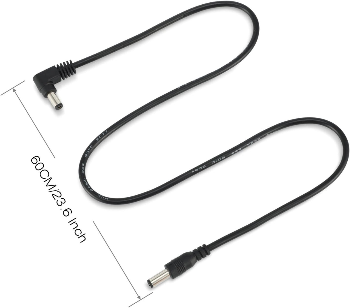 Donner effect pedal power supply cord right-angle plug
