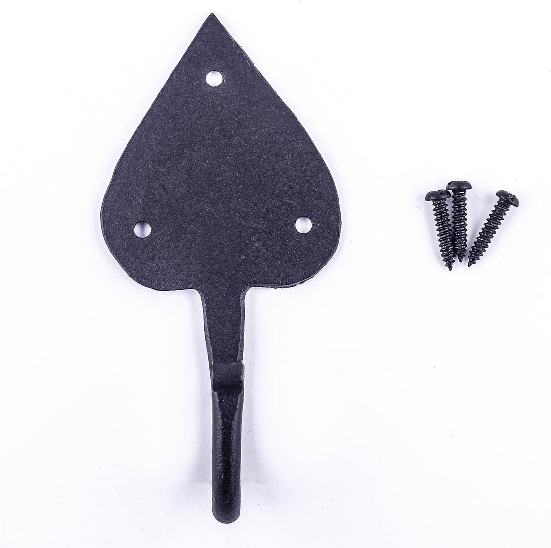 Renovators Supply Manufacturing Twisted Single Wall Hook, Wrought Iron Black Powder Coat, Coat Robe Hat Hanger, 4.5 in L x 2 in Proj - Image 9