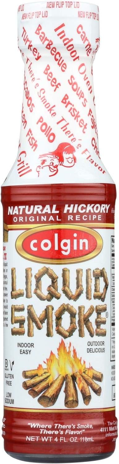 Colgin Liquid Smoke Natural Hickory Flavor front view bottle seasoning