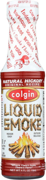 Colgin Liquid Smoke Natural Hickory Flavor front view bottle seasoning