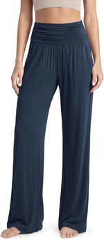 ODODOS Women's Wide Leg Palazzo Lounge Pants with Pockets Light Weight Loose Comfy Casual Pajama Pants-26/28/30"/32" Inseam - Image 10