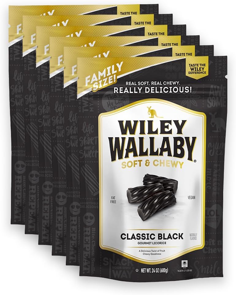 Wiley Wallaby Licorice 24 Ounce Classic Gourmet Soft & Chewy Australian Black Licorice Candy Twists, 1 Pack - Image 10