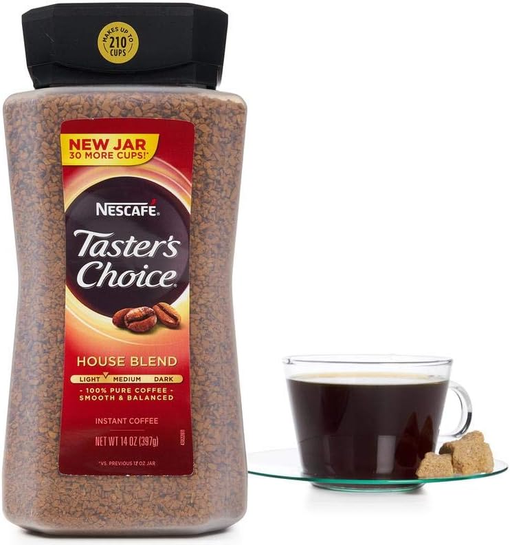 Nescafe Taster's Choice House Blend label and branding details