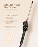 WEEYUM skinny curling wand packaged with heat-resistant styling glove