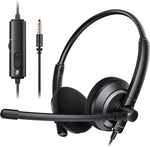 Awatrue wired headset front view with microphone