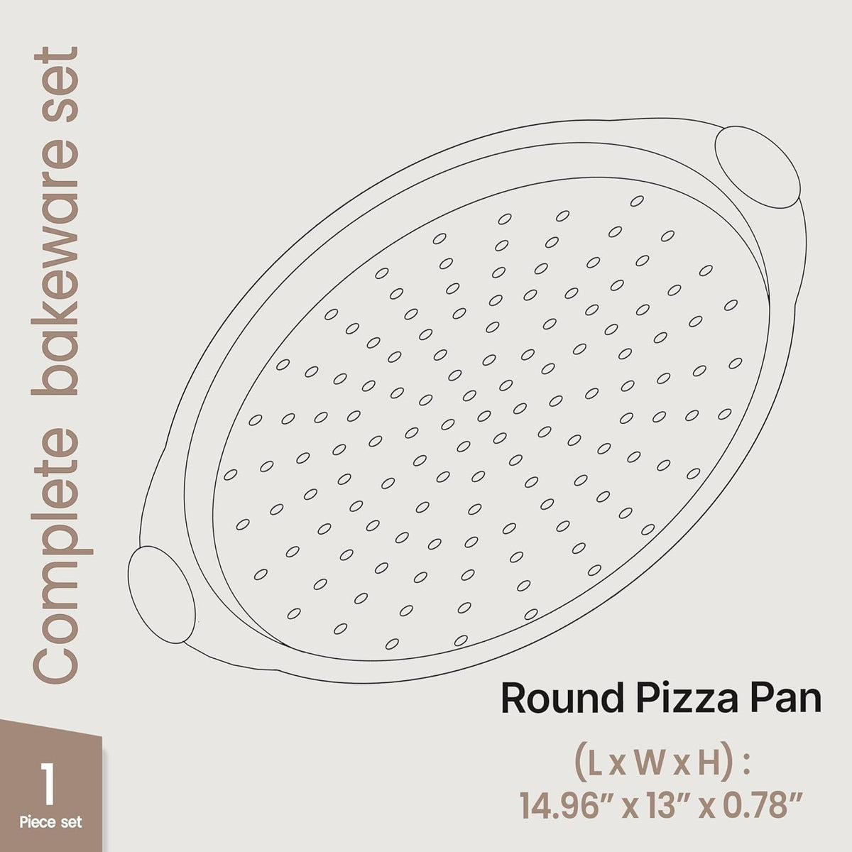 Bakkenmaster round perforated pizza tray showing base holes