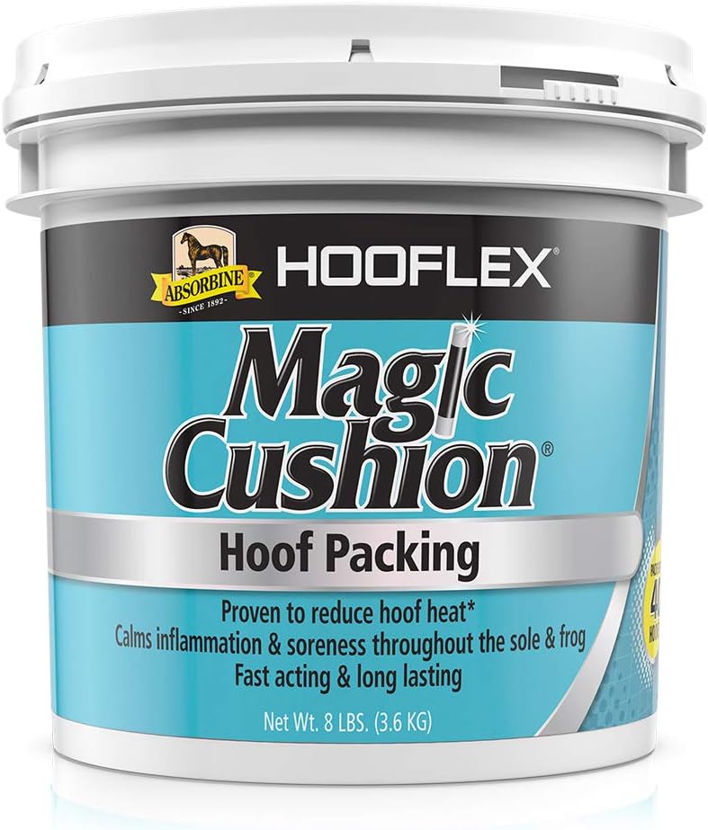 Absorbine Hooflex Magic Cushion protective packaging highlighting twenty four hour heat reduction benefit