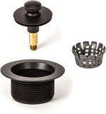 PF WaterWorks Lift Lock (Push Pull) Bathtub/Bath Tub Drain Assembly with Gasket - Coarse Thread 11.5 Threads Per Inch - Free Hair Catcher/Strainer to Eliminate Clogs;Brushed Nickel; PF0940-BN-LL-C - Image 9